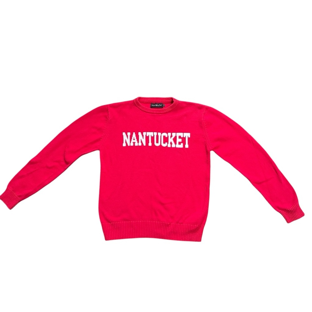 The Thoughtful Design Group Red Nantucket 100% Cotton Knit Sweater Sz Small $298